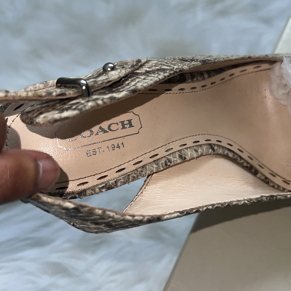 Coach Alma Python Print Heels - image 4
